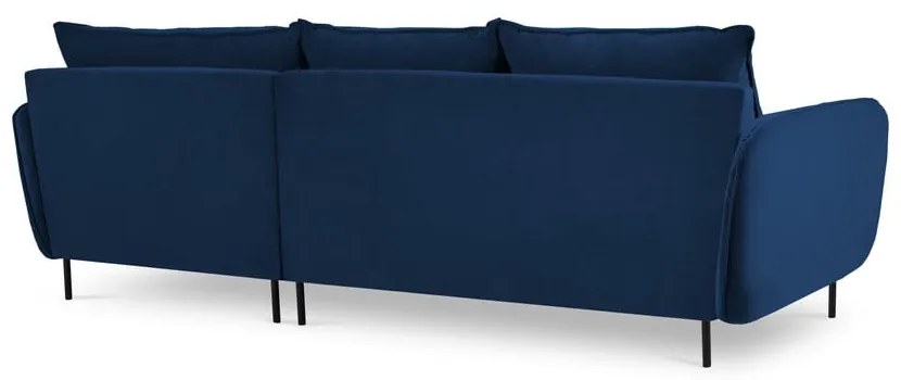 Divano angolare in velluto blu (angolo destro) Vienna - Cosmopolitan Design