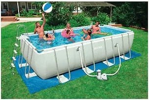 Intex - piscina ultraframe rettangolare cm. 549x274x132H con pompa a sabbia