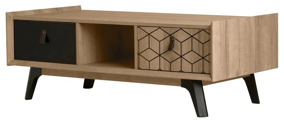 Tavolino in legno di quercia con 2 cassetti Ceilan Ceilam - Marckeric