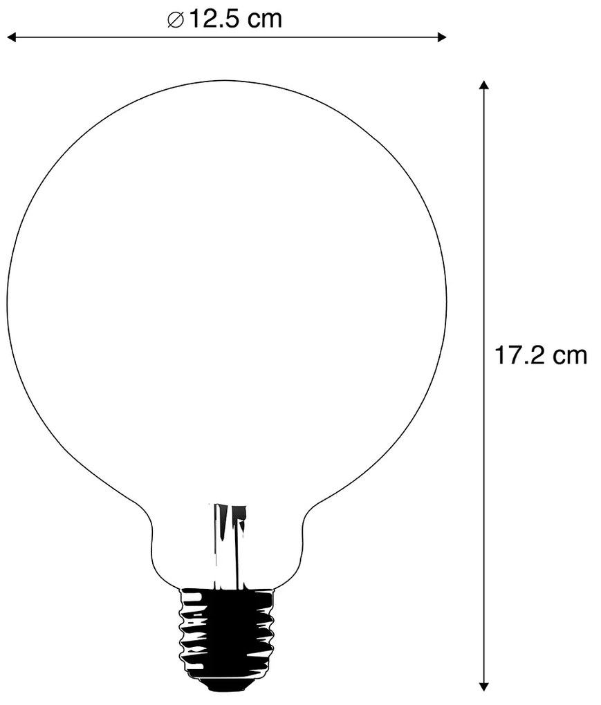 Set di 5 Lampadine LED Smart E27 G125 Oro 4.9W 470lm 1800-4000K
