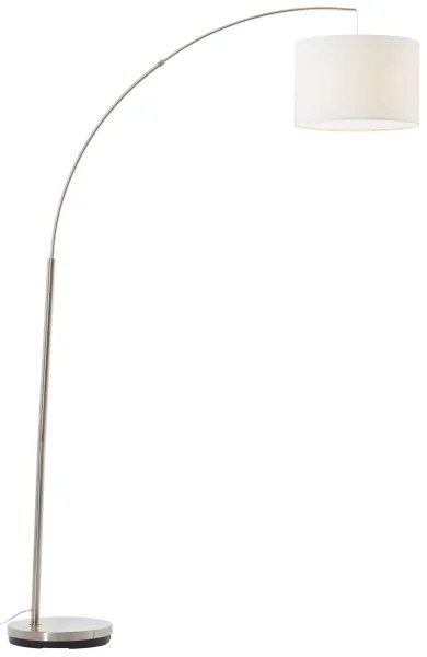 Brilliant - Lampada da terra CLARIE 1xE27/60W/230V cromo opaco/bianco