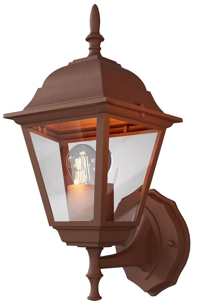 Applique Lanterna da Esterno E27 IP54 Corten - Serie ALFIERI 1A