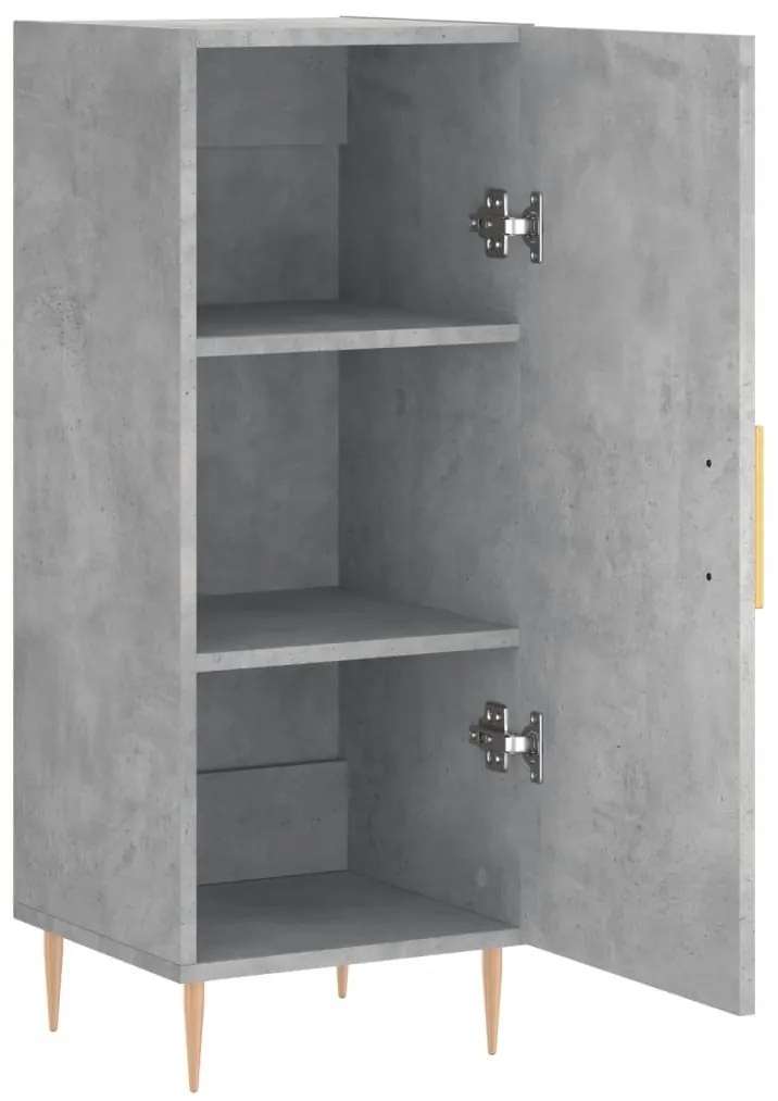 Credenza grigio cemento 34,5x34x90 cm in legno multistrato