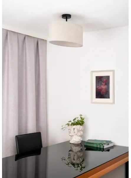 Duolla - Lampadario a plafone OVAL 1xE27/15W/230V grigio