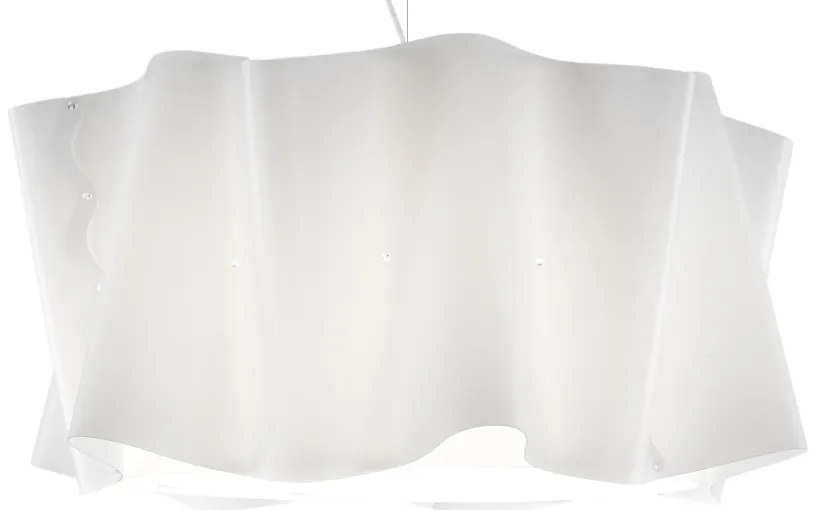 Lampadario Moderno Folio Polilux ® Bianco E Metallo Cromo 3 Luci E27