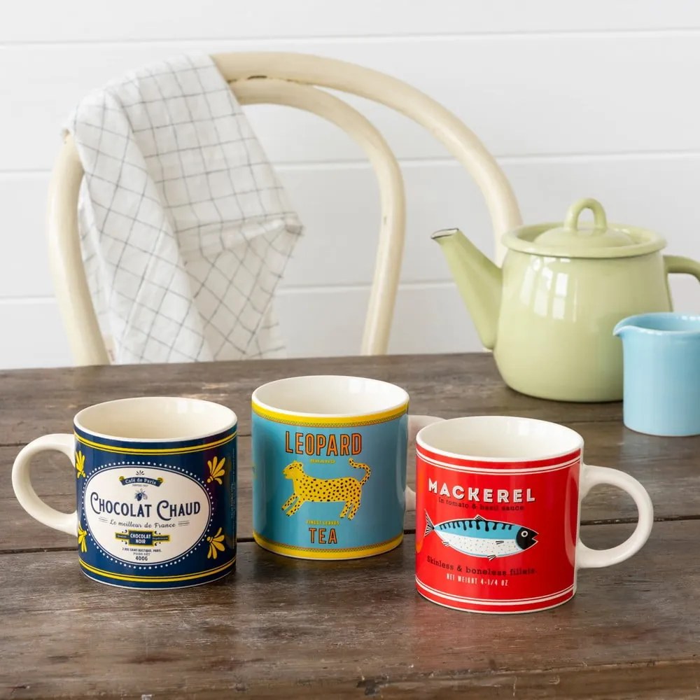 Tazza rossa/color crema in ceramica 350 ml Fish – Rex London