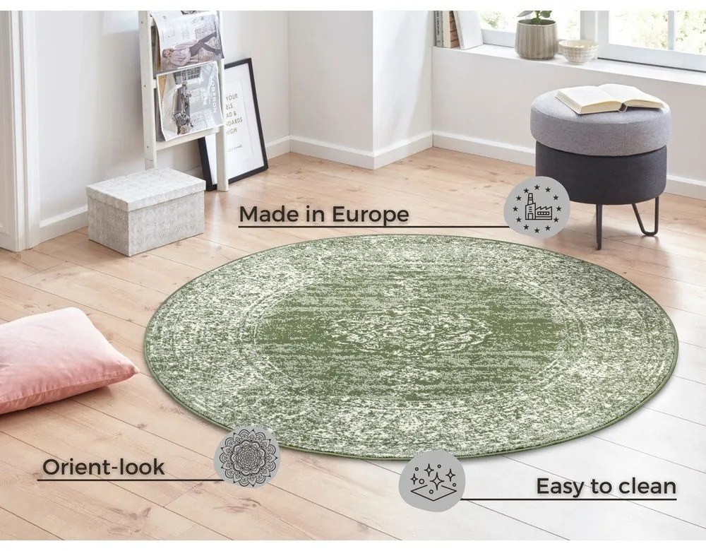 Tappeto rotondo verde ø 160 cm Méridional - Hanse Home