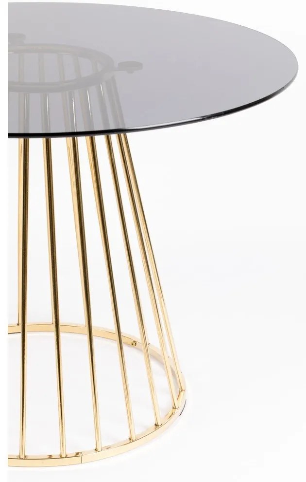 Tavolo da pranzo rotondo con piano in vetro ø 104 cm Floris - White Label