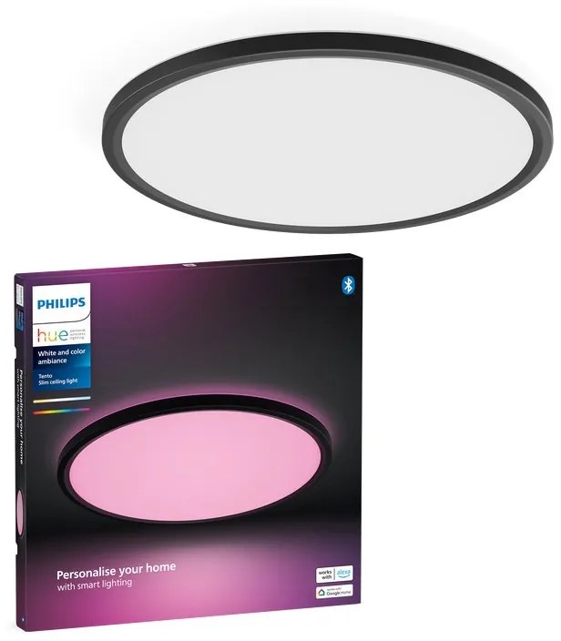 Plafoniera LED design Tento White&Color Ambiance 40 cm BK Ø  cm, luce con 3 temperature di colore dimmerabile, 3000 lumen PHILIPS HUE