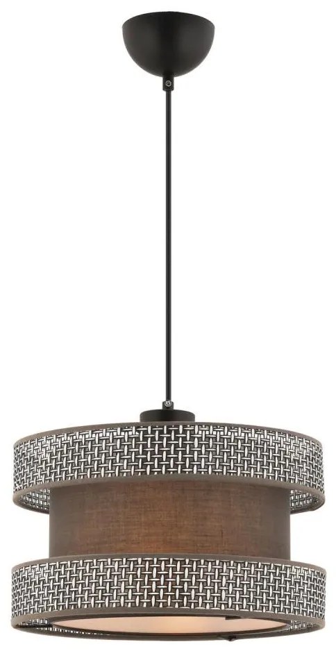Lampadario a cavo HALO 1xE27/60W/230V marrone/grigio