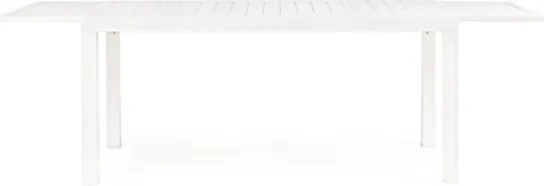 Tavolo In Alluminio Allungabile Da Esterno 90x160-240 Cm Bianco