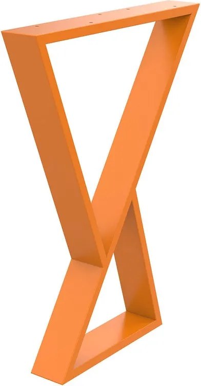 Gamba per mobili STEELMI Federica in acciaio arancione lucido L 58 x P 8 x H 71 cm