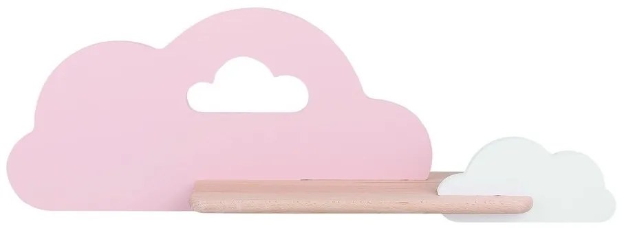 Applique LED per bambini con mensola CLOUD LED/5W/230V rosa/bianco