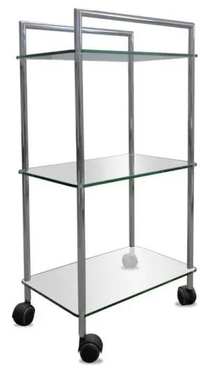 Scaffale da bagno su ruote 45x82 cm, argento