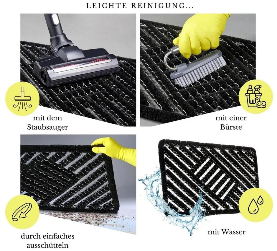 Stuoia di cocco 45x75 cm Coco Black - Hanse Home