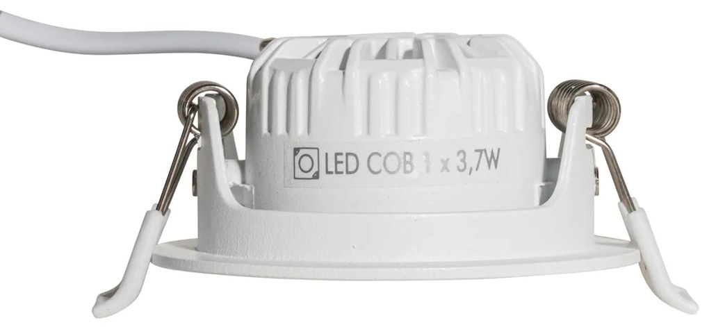 Set di 6 faretti da incasso orientabili bianchi, 6.5cm, LED integrato, IP54, Ultra Slim - Pupil