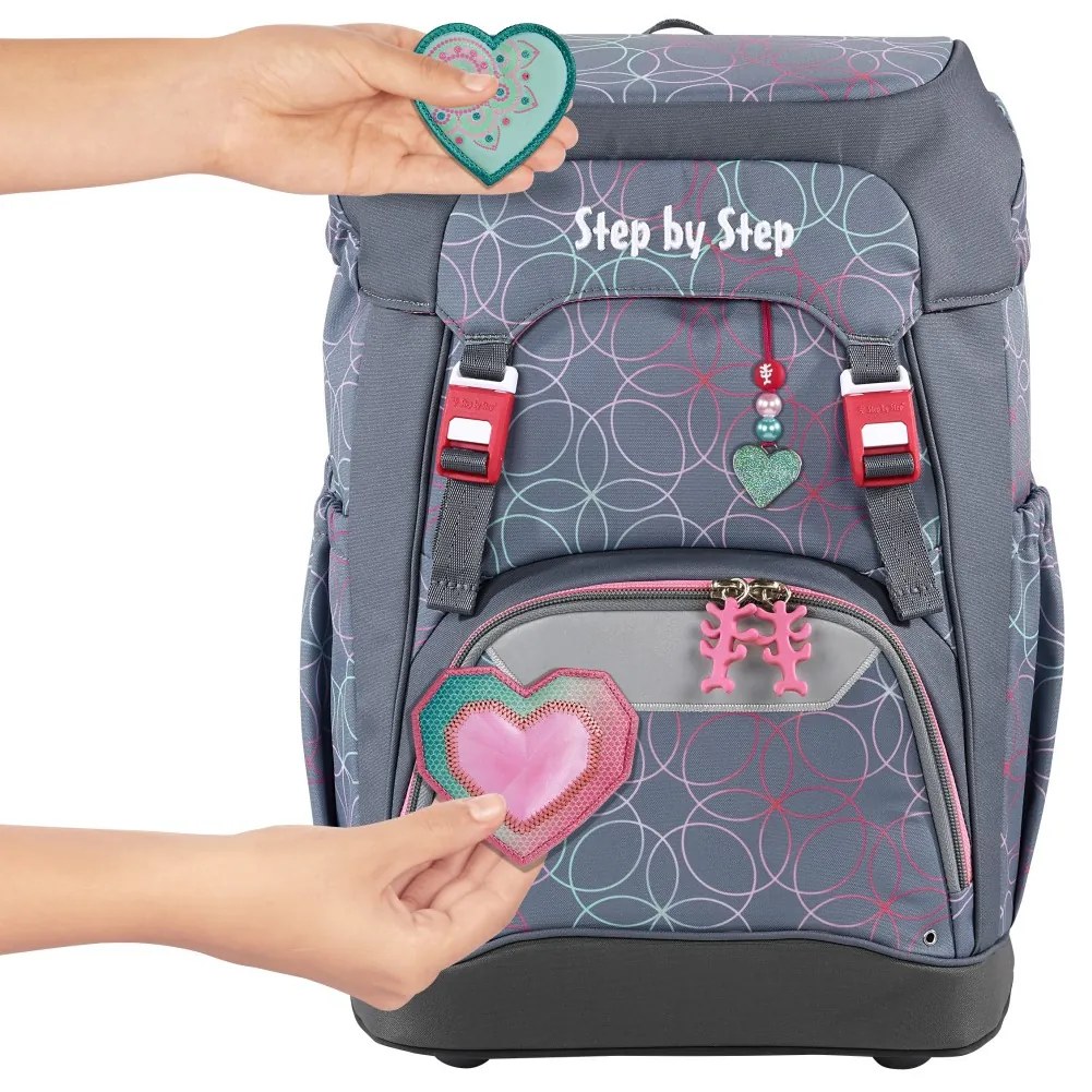Zaino scuola Step by Step GRADE Glitter Heart Hazle