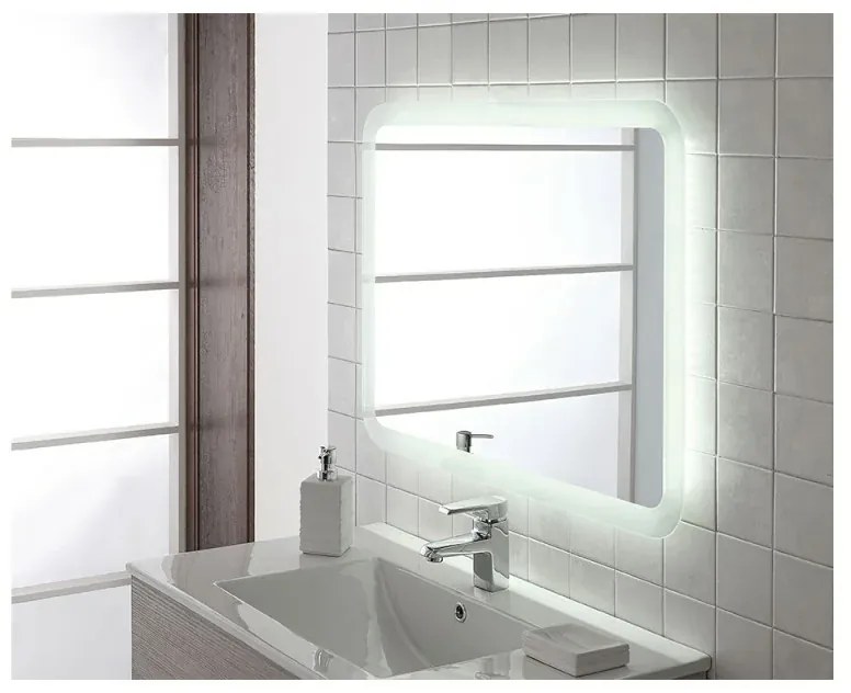 Specchio retroilluminato 70x100 con luce LED naturale reversibile