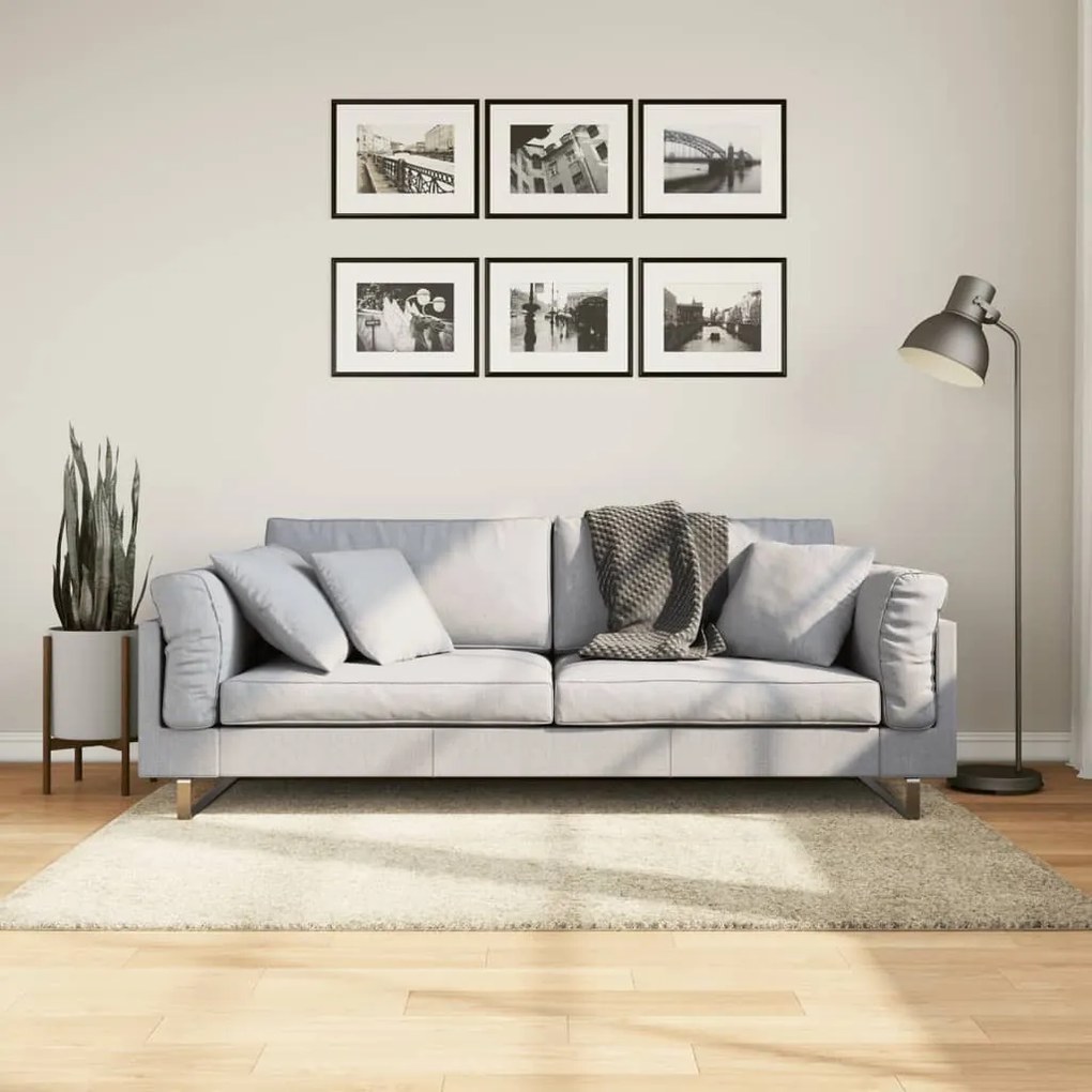 Tappeto Shaggy Pamplona A Pelo Lungo Moderno Oro 120x170 Cm /