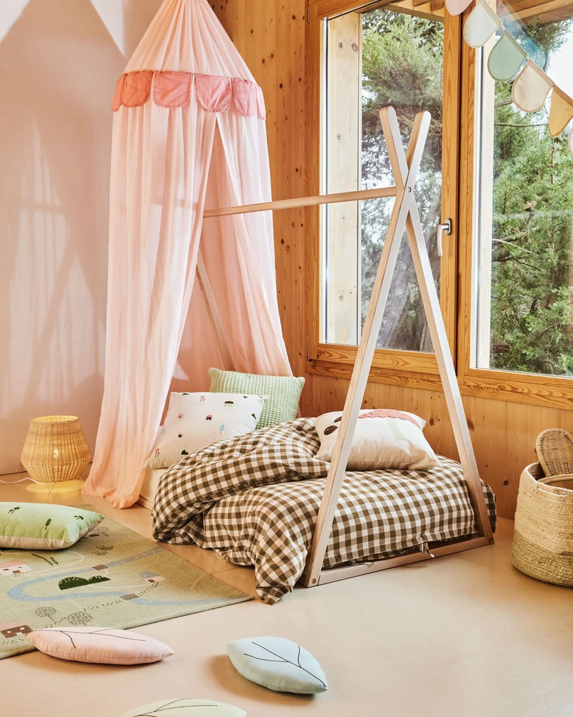 Kave Home - Coprimaterasso per lettino Jasleen 100% cotone (GOTS) 70 x 140 cm