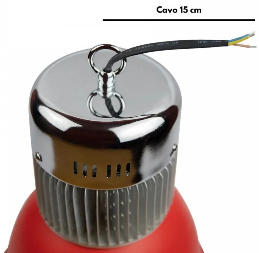 Campana LED a Sospensione 45W Banco Carni con driver Philips Colore Rosa Alimentare