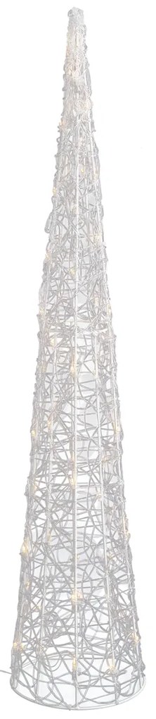 Albero di Natale trasparente 100 cm con LED IP44 - Coni