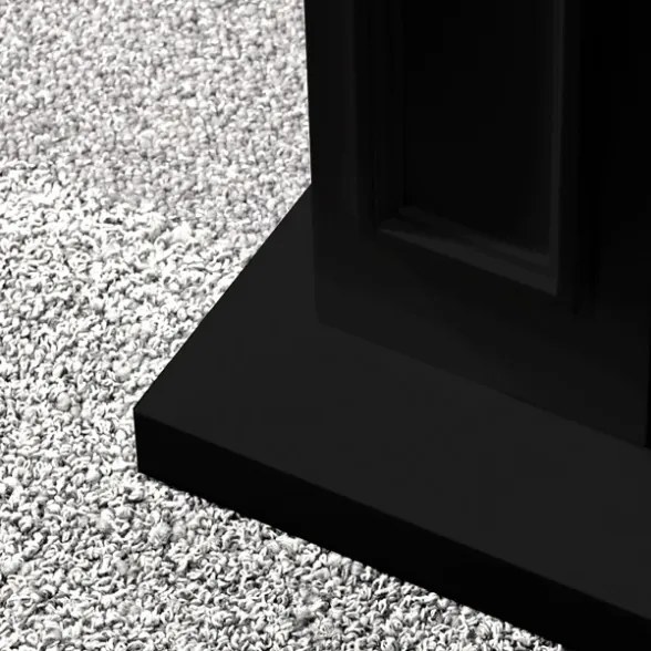 Camino a bioetanolo biocamino da terra JEFFERSON Nero L 89,5 x H90,5 x P28