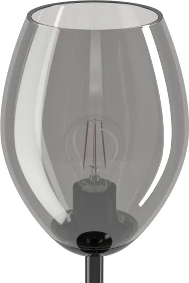Eglo 39568 - Lampada da tavolo ESTANYS 1xE27/60W/230V nera/fumé