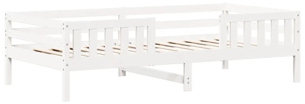 Giroletto con tetto bianco 100x200 cm in legno massello di pino