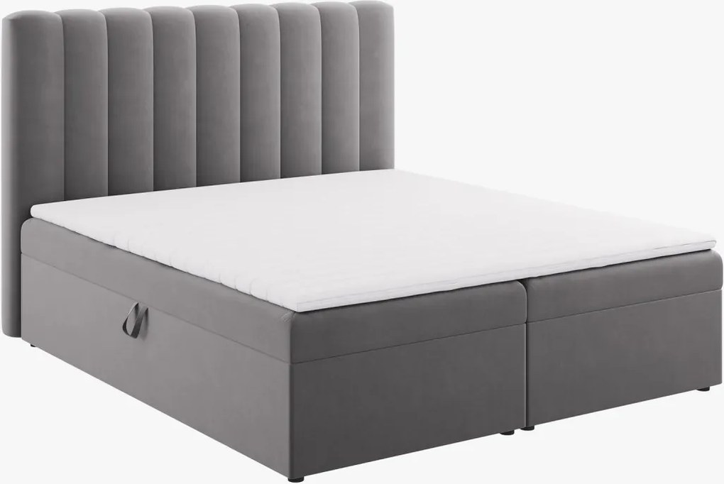Letto Kelp Boxspring in velluto - 160x200 cm