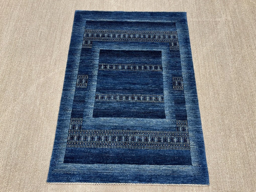 Loribaft Tappeto persiano 140x100 Blu (Iran) Annodato A Mano