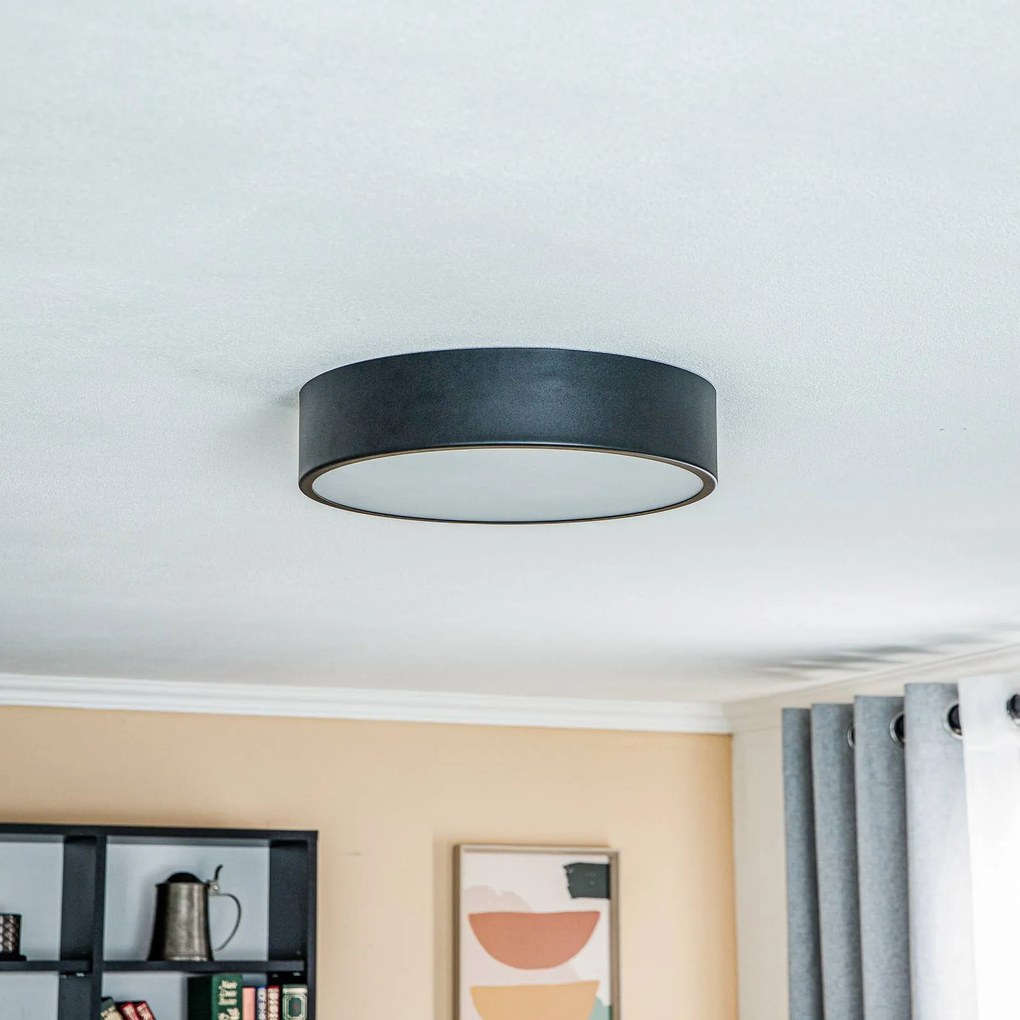 Lamkur Plafoniera Kimban in metallo, Ø 36 cm, nero