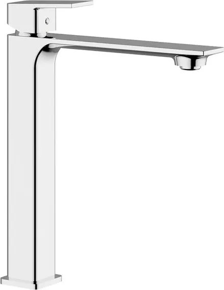 Rubinetto per lavabo getto aerato Axum cromato lucido H 29 cm