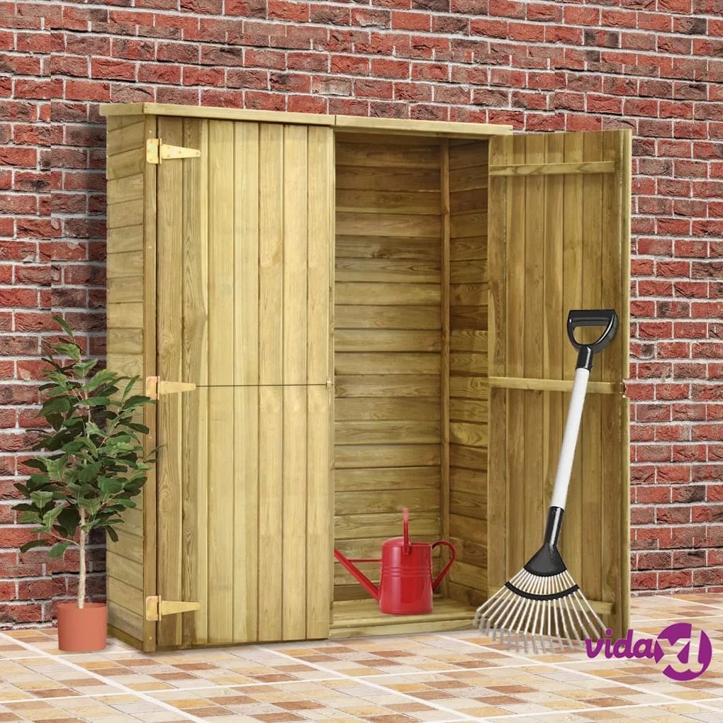 vidaXL Rimessa Attrezzi da Giardino 123x50x171cm in Pino Impregnato