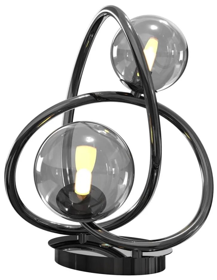 Wofi 8014-205 - Lampada da tavolo LED NANCY 2xG9/3,5W/230V nero/cromo
