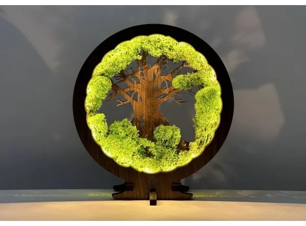 Li-Go 23604/DUB2 - Lampada decorativa da tavolo dimmerabile a LED/12W/230V 20x22 cm rovere