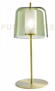 Frida lampada da tavolo verde  montatura oro spazzolato attacco g9 ...