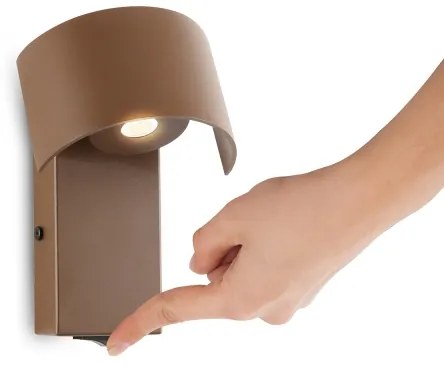 Brilagi - Applique a LED VASTO LED/3W/230V marrone