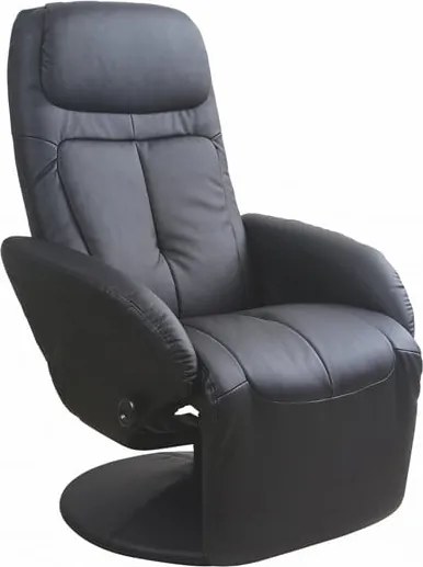 Poltrona reclinabile imbottita Optima nero - H 84-101 cm