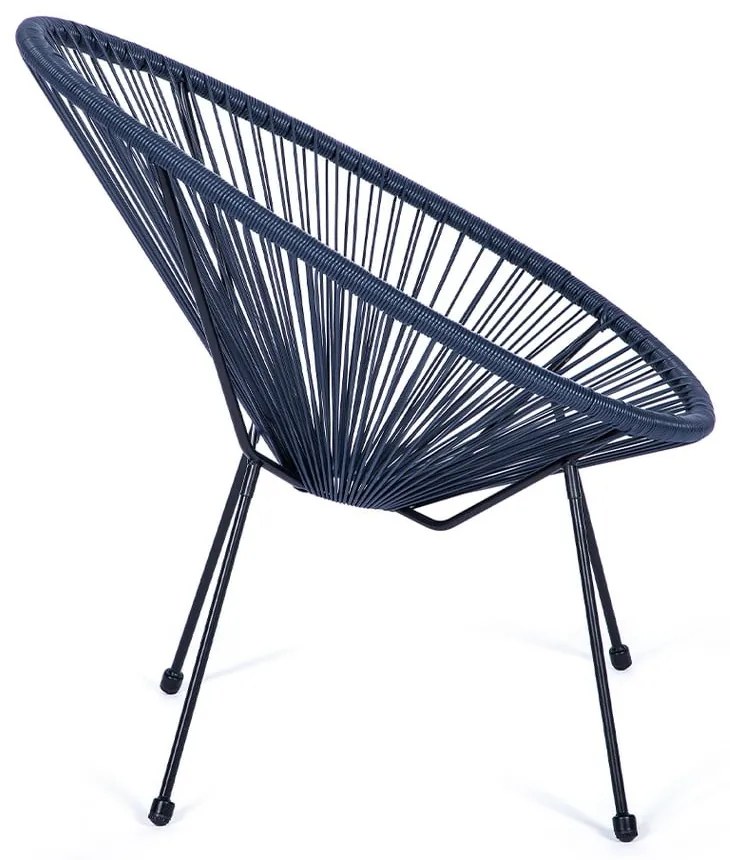 Sedia da giardino in rattan artificiale blu Avocado - Bonami Selection