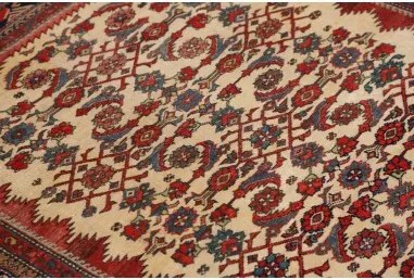 Antik Stilizzato Rosso Mattone Avorio 140x185 Cm