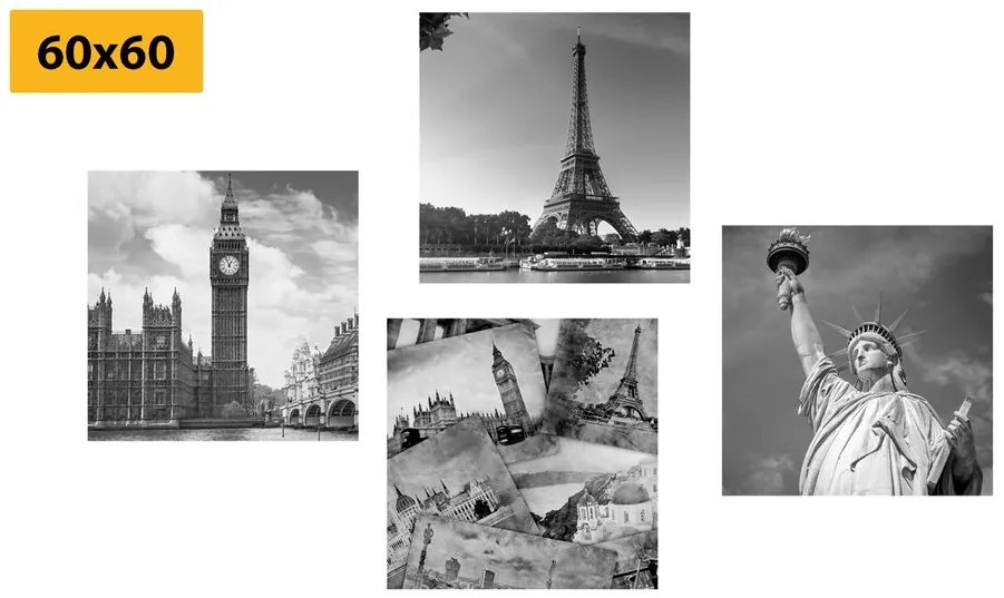 Set di quadri – Città e cartoline storiche