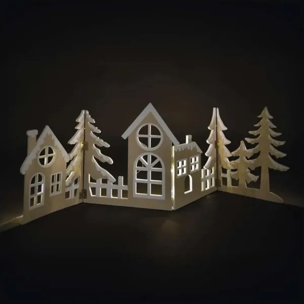 Decorazione natalizia LED 40xLED/2xAA bianco caldo città