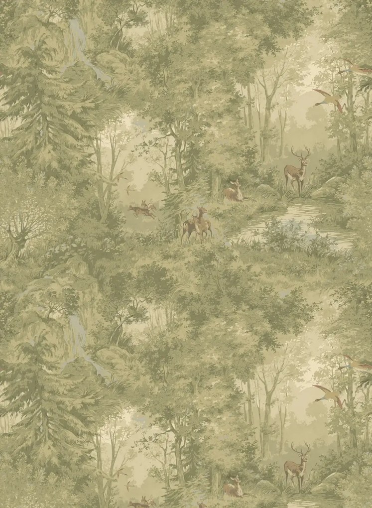 Mulberry Home Carta da parati Mulberry Woodland - Misty Morning