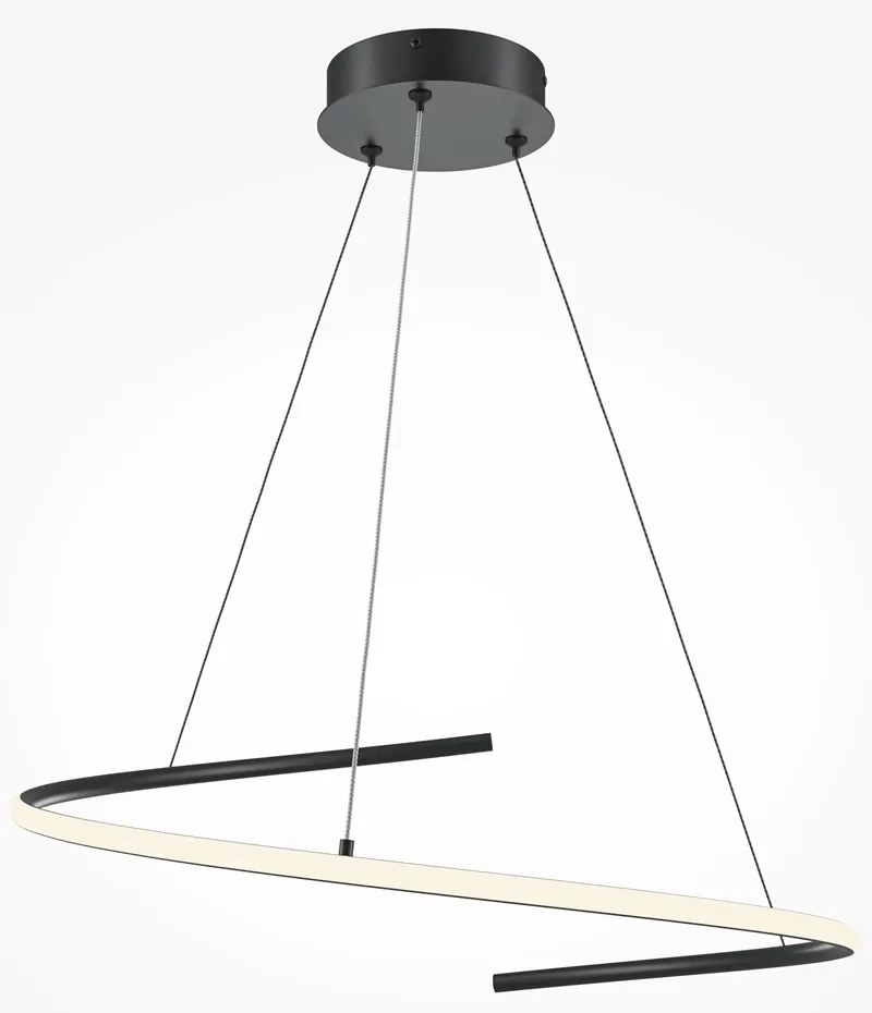 Maytoni Curve lampada sospesa 1x31 W nero MOD242PL-L33BK