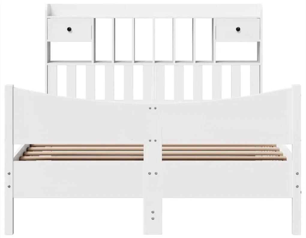 Giroletto senza materasso bianco 160x200 cm legno massello pino