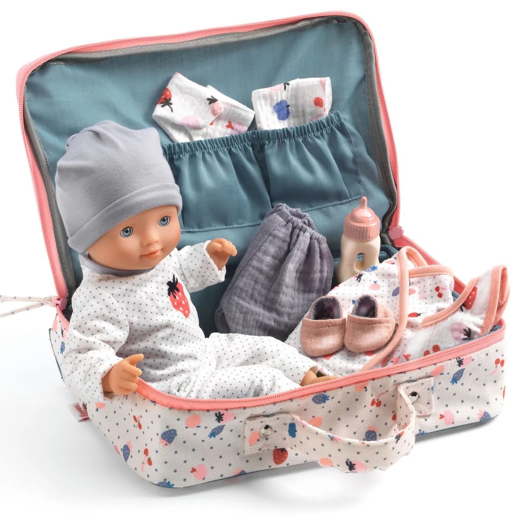 Baby Pomea - valigia con bambola Vanille e accessori