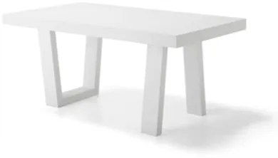 Tavolo soggiorno allungabile 260 cm piano in laminato DIVO Bianco