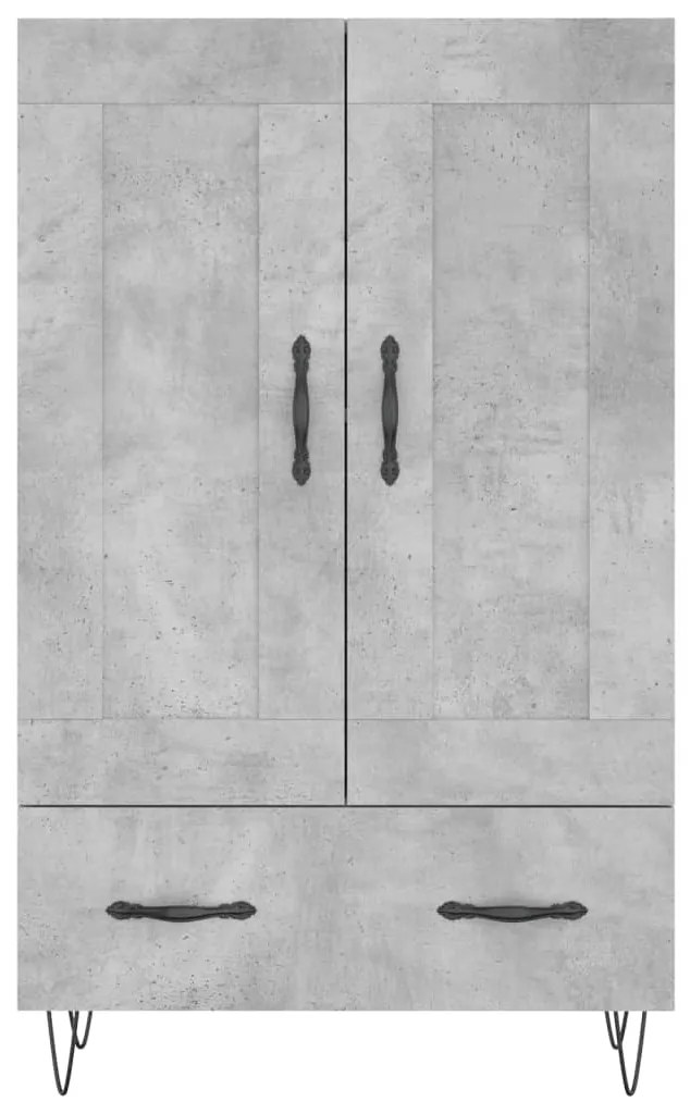 Credenza grigio cemento 69,5x31x115 cm in legno multistrato