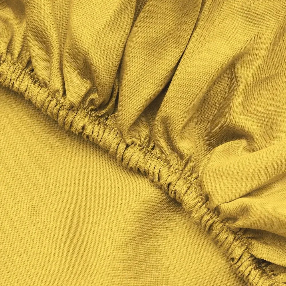 Lenzuolo con angoli giallo in cotone 140x200 cm – Mijolnir